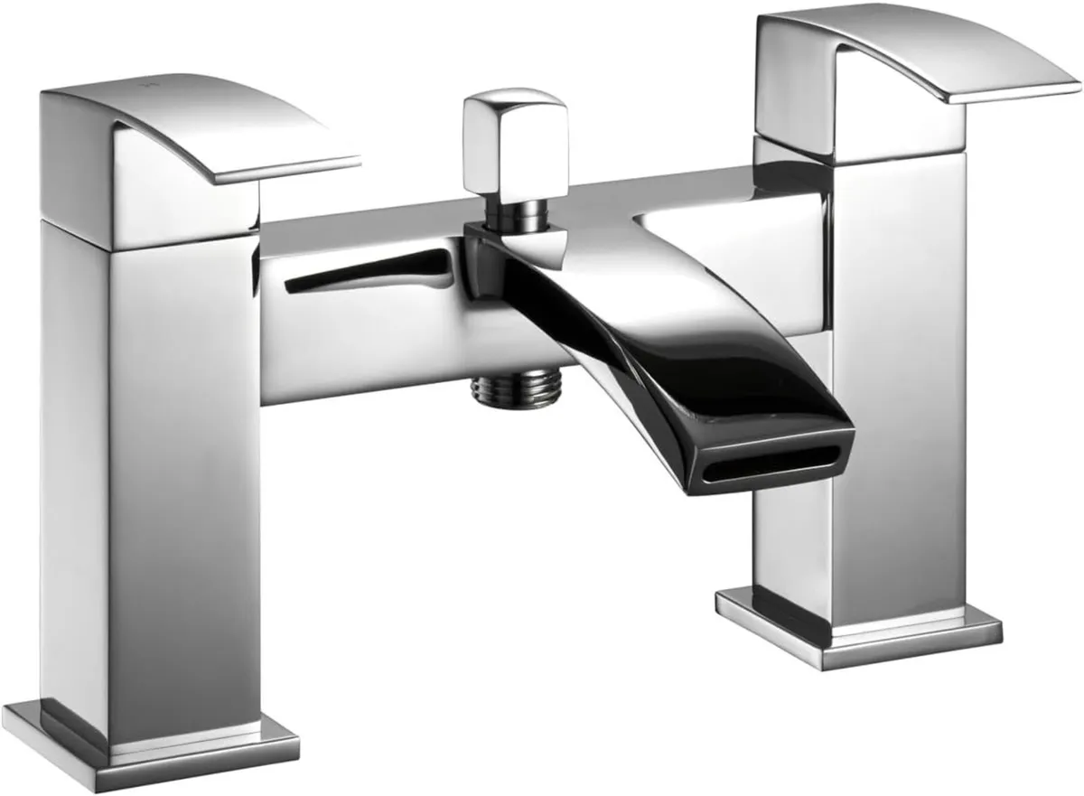 Tidal Square Bath Shower Mixer Tap with Kit - Image 1