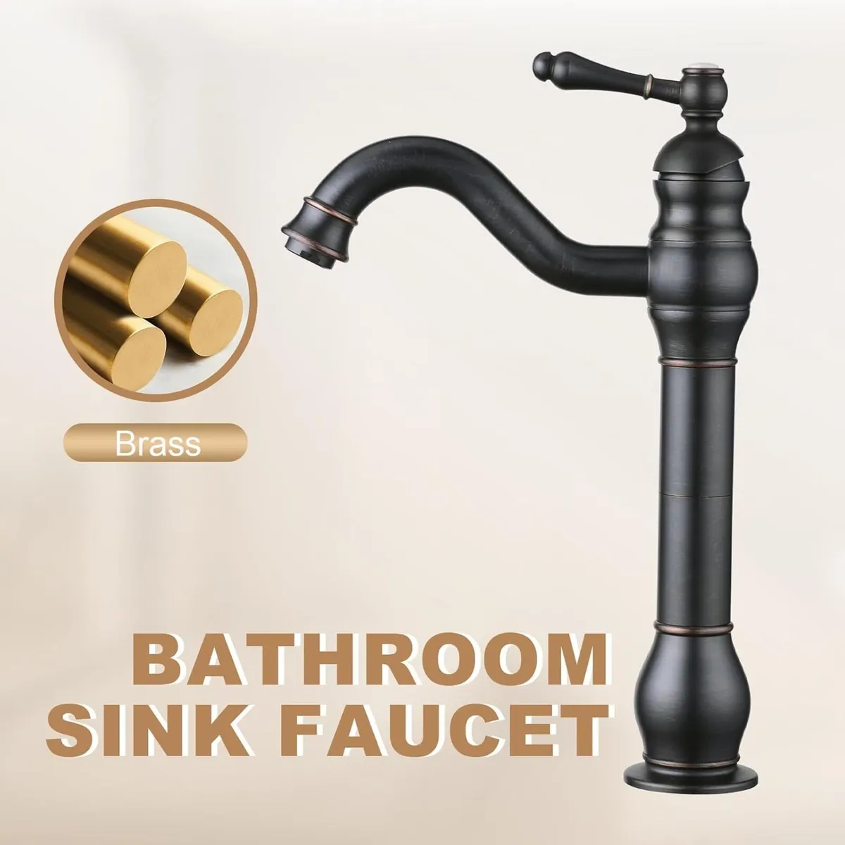 Bathroom Basin Mixer Faucet Pure Copper Handle - Image 4