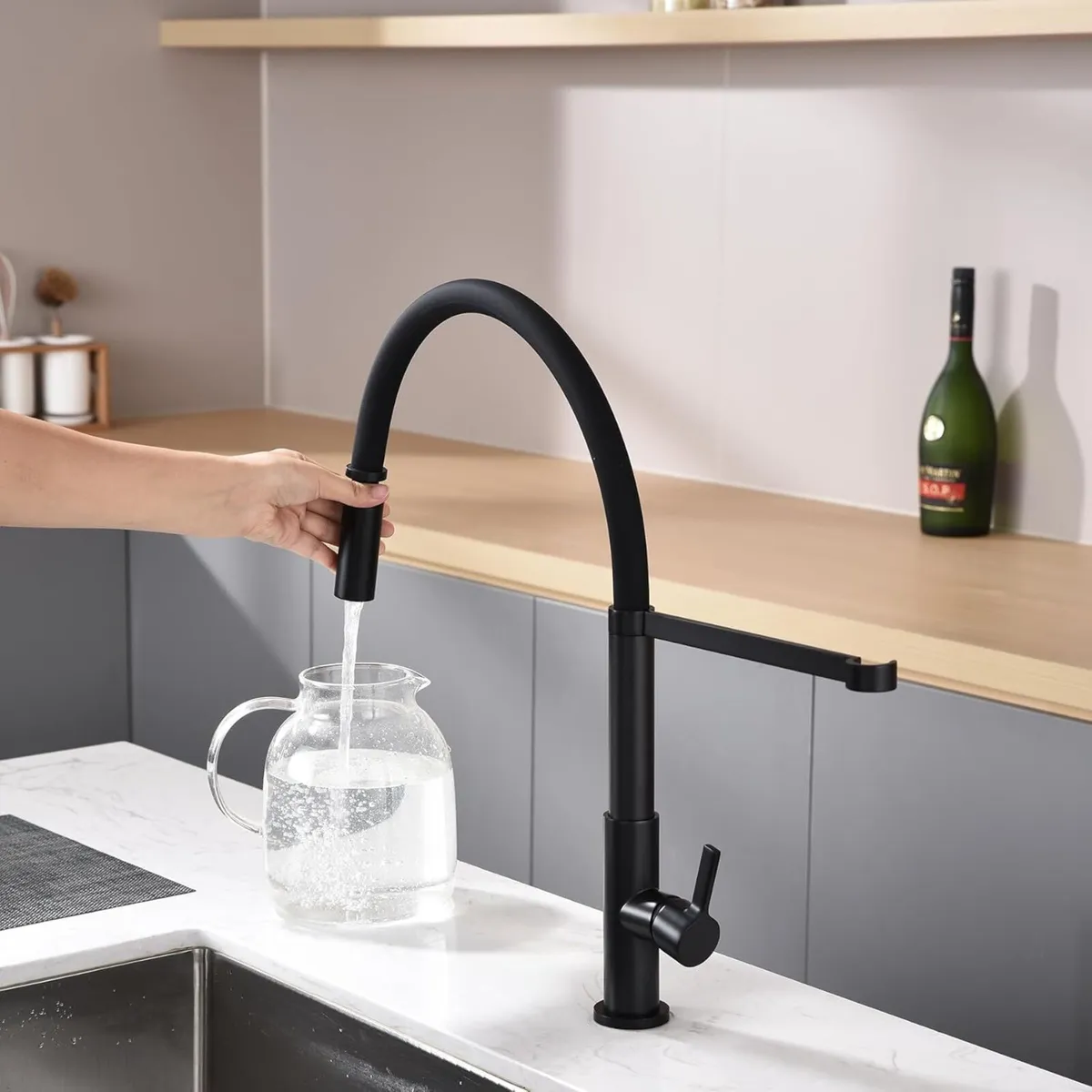 Kitchen Sink Mixer Tap Flexible with Pull Out - Image 3