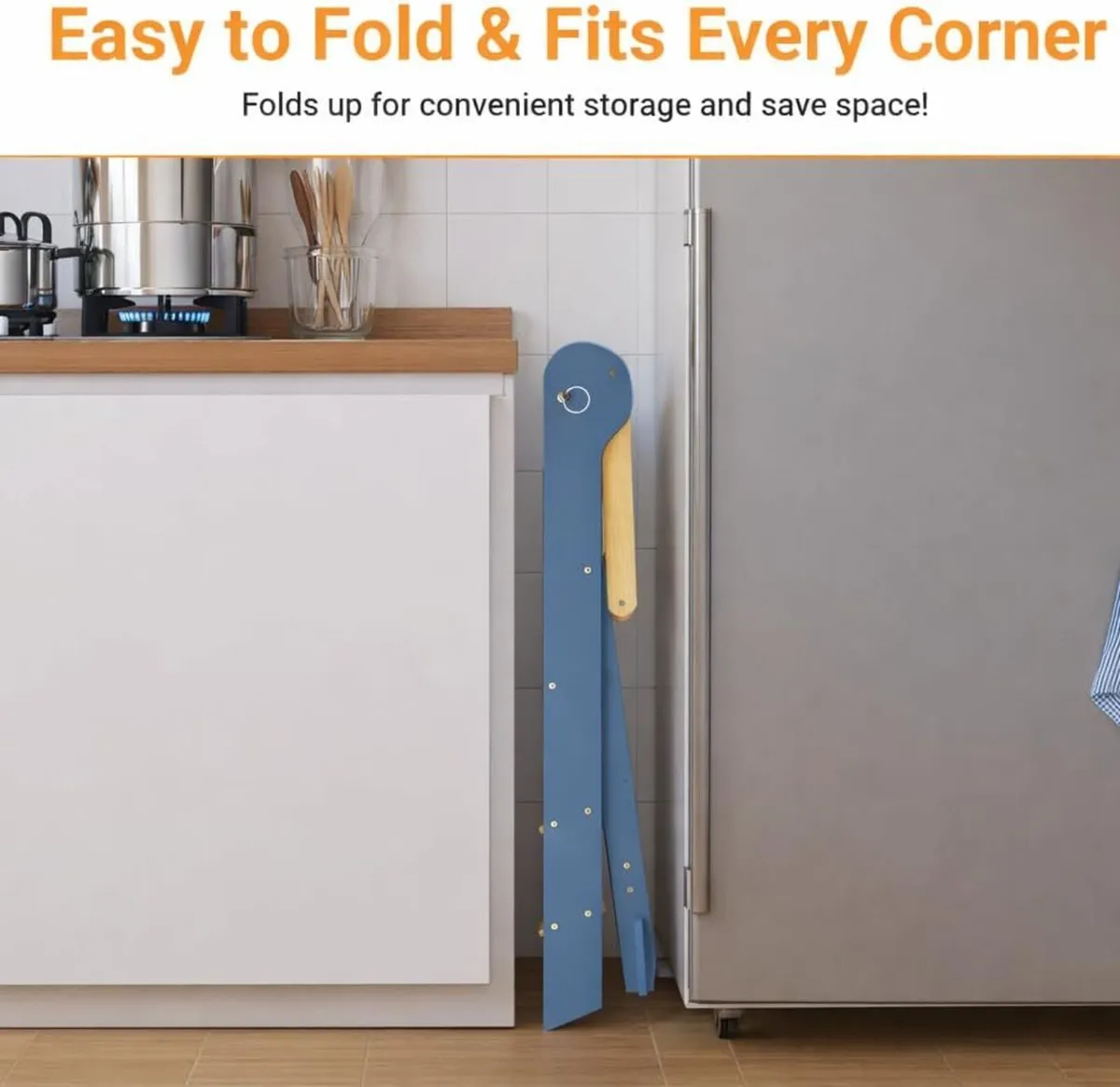 Foldable Kitchen Step Stool for Kids Space-Saving - Image 4