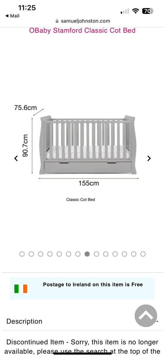 Obaby Cot Bed - Image 2