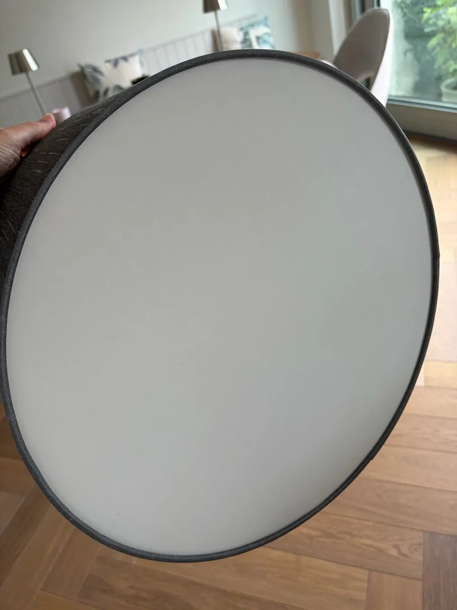 40cm Grey Drum Lampshade – Excellent Condition - Image 2
