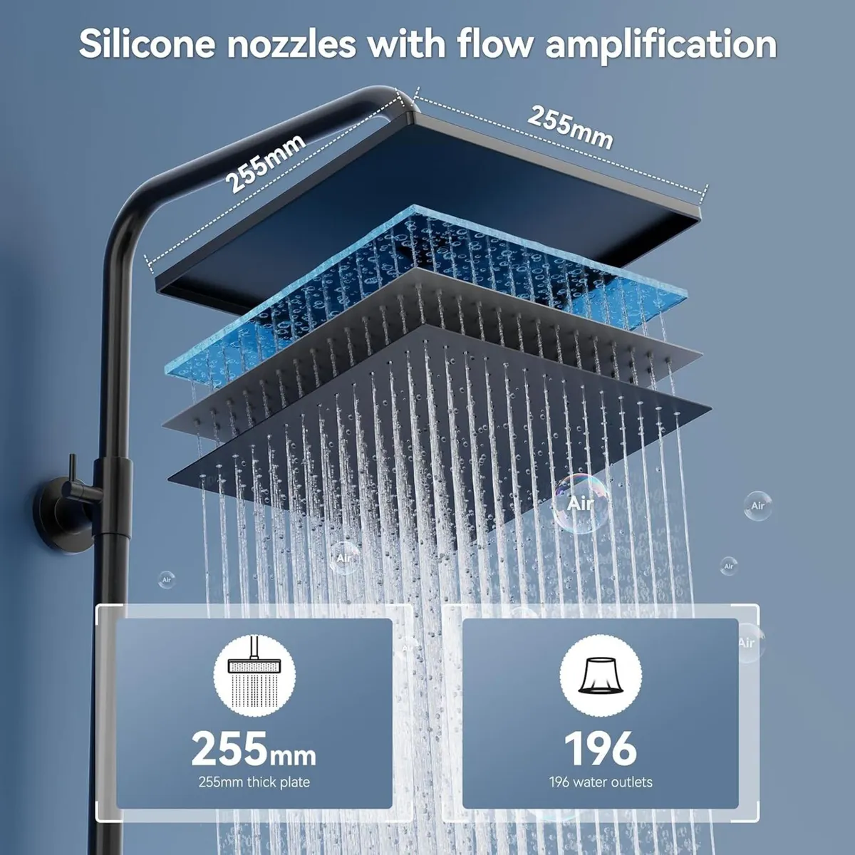 Adjustable Shower Riser Rail Kit - Image 3