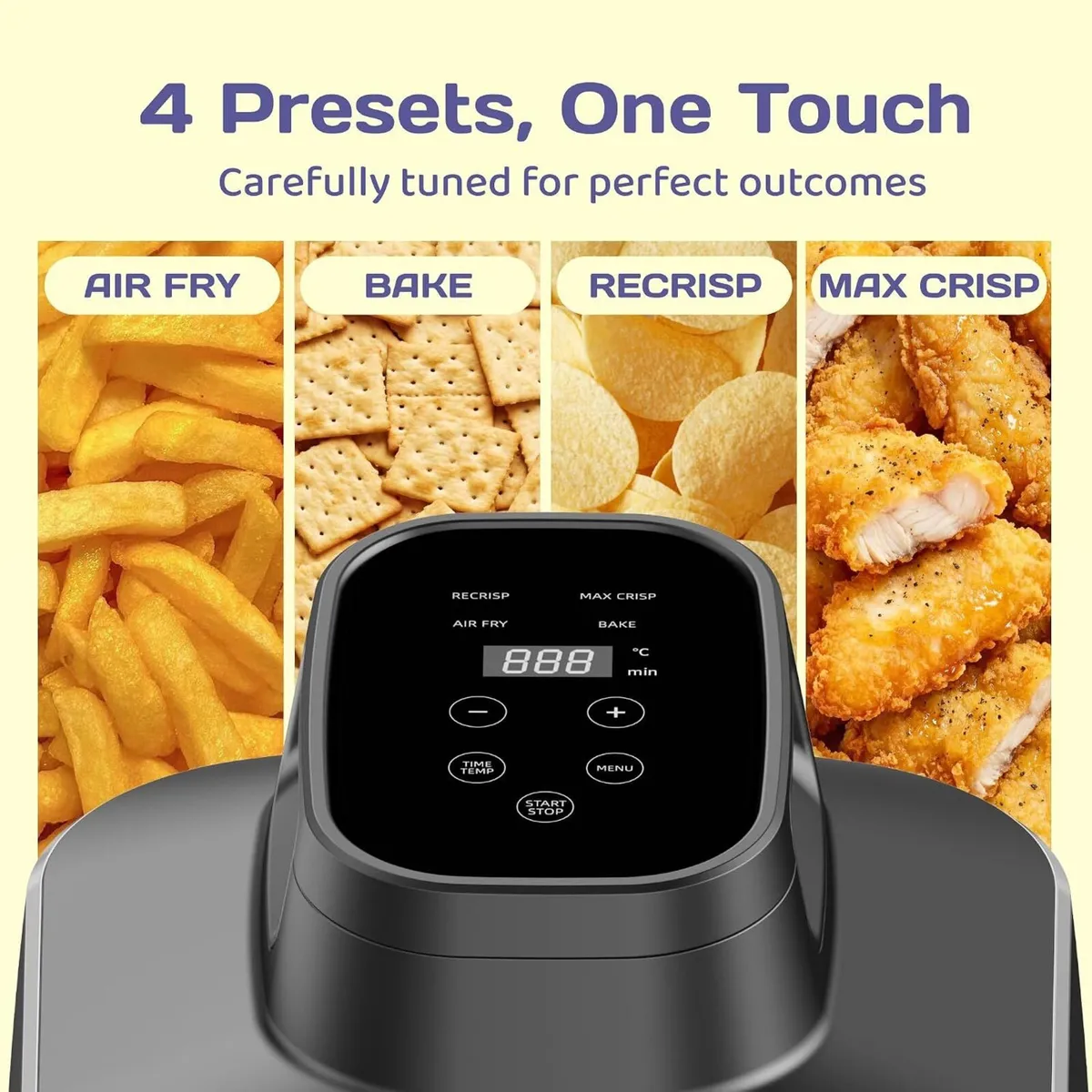 Glass Air Fryer 4L 1.5L Dual Capacity Visual - Image 4