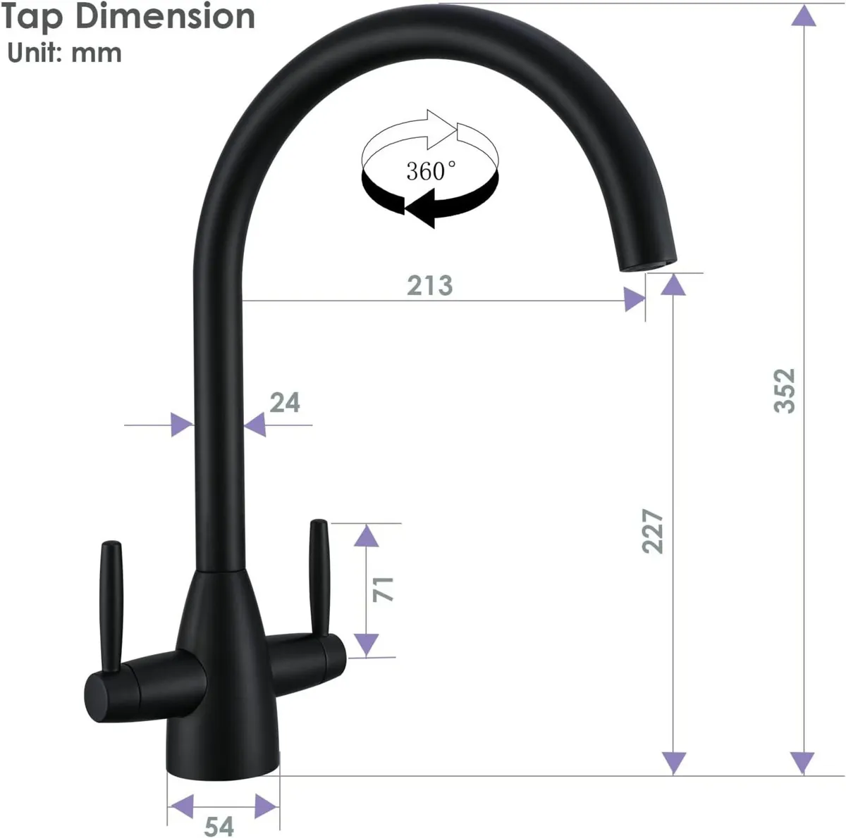 Kitchen Tap Stainless Steel Sink Mixer Taps - Image 3