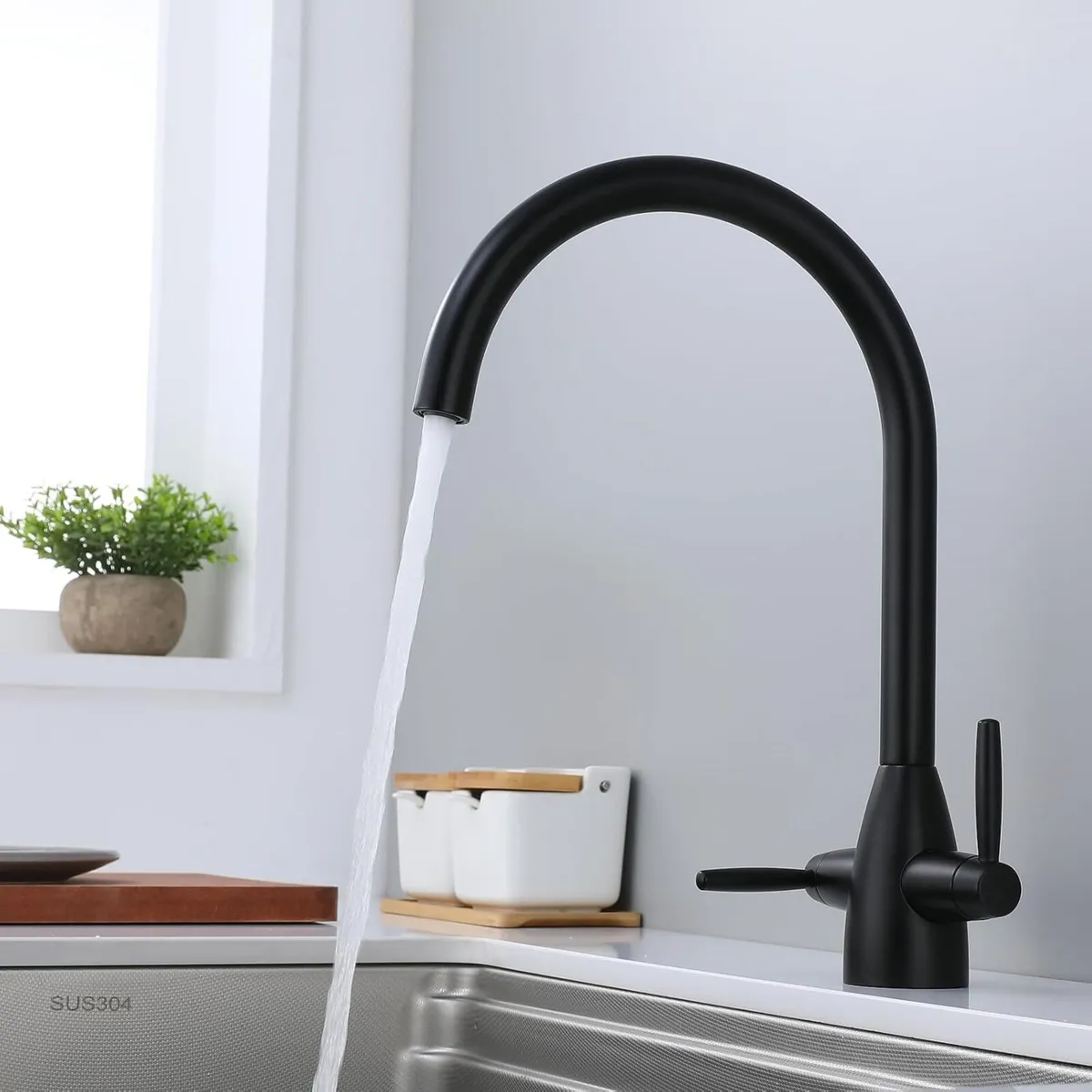 Kitchen Tap Stainless Steel Sink Mixer Taps - Image 2