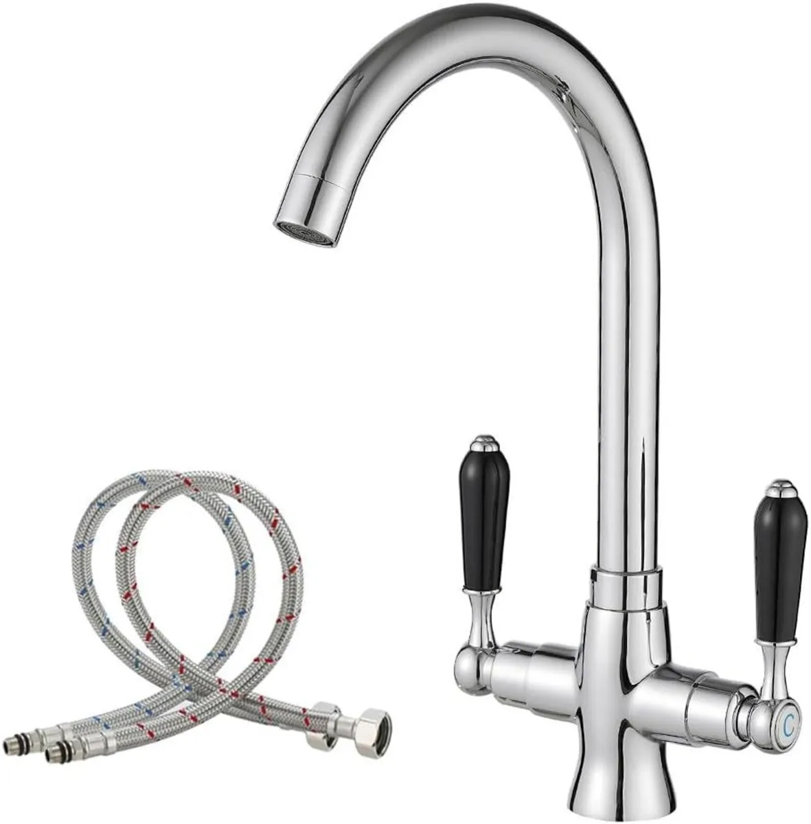 Kitchen Taps Mixer Sink Tap 360 Swivel Spout - Image 1