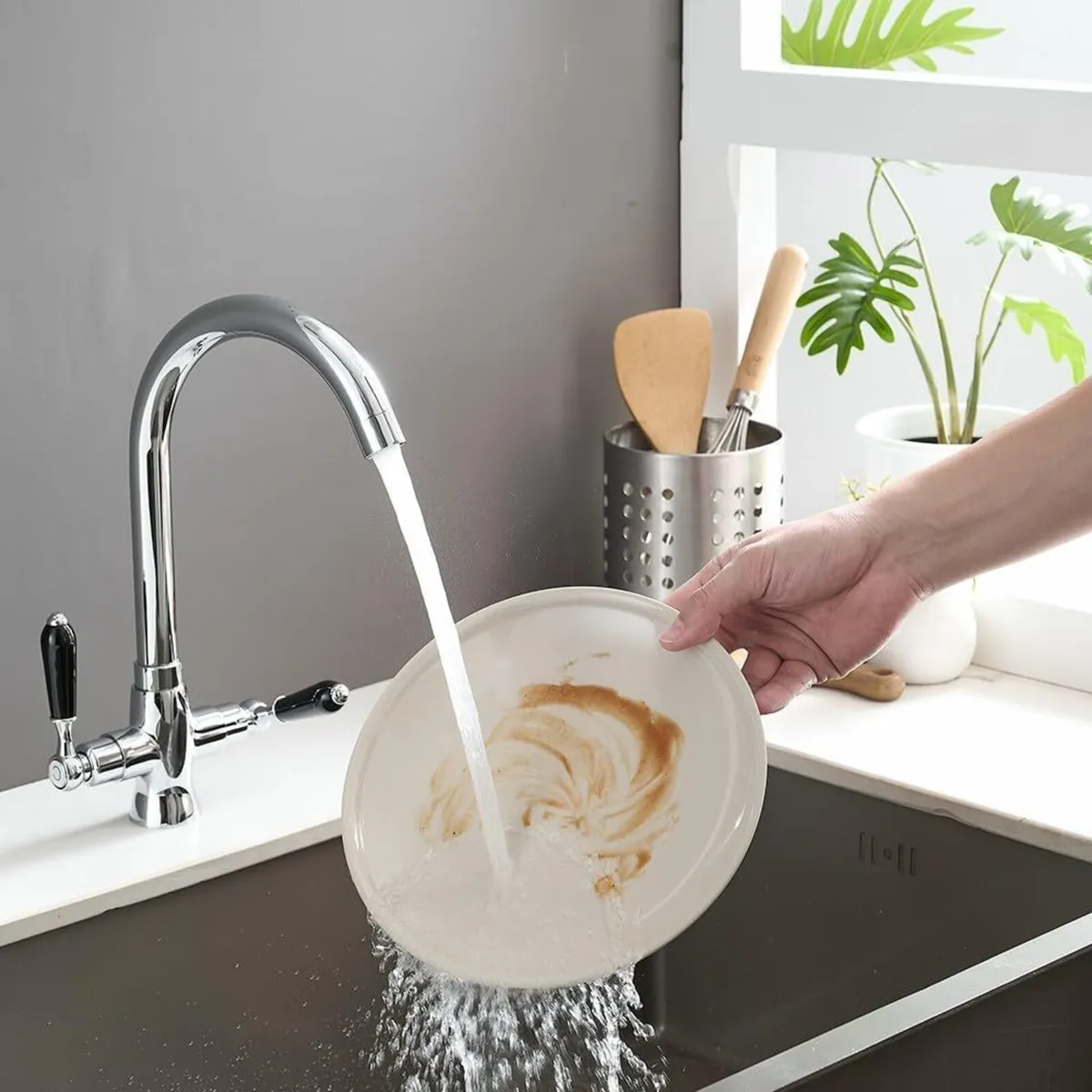Kitchen Taps Mixer Sink Tap 360 Swivel Spout - Image 3