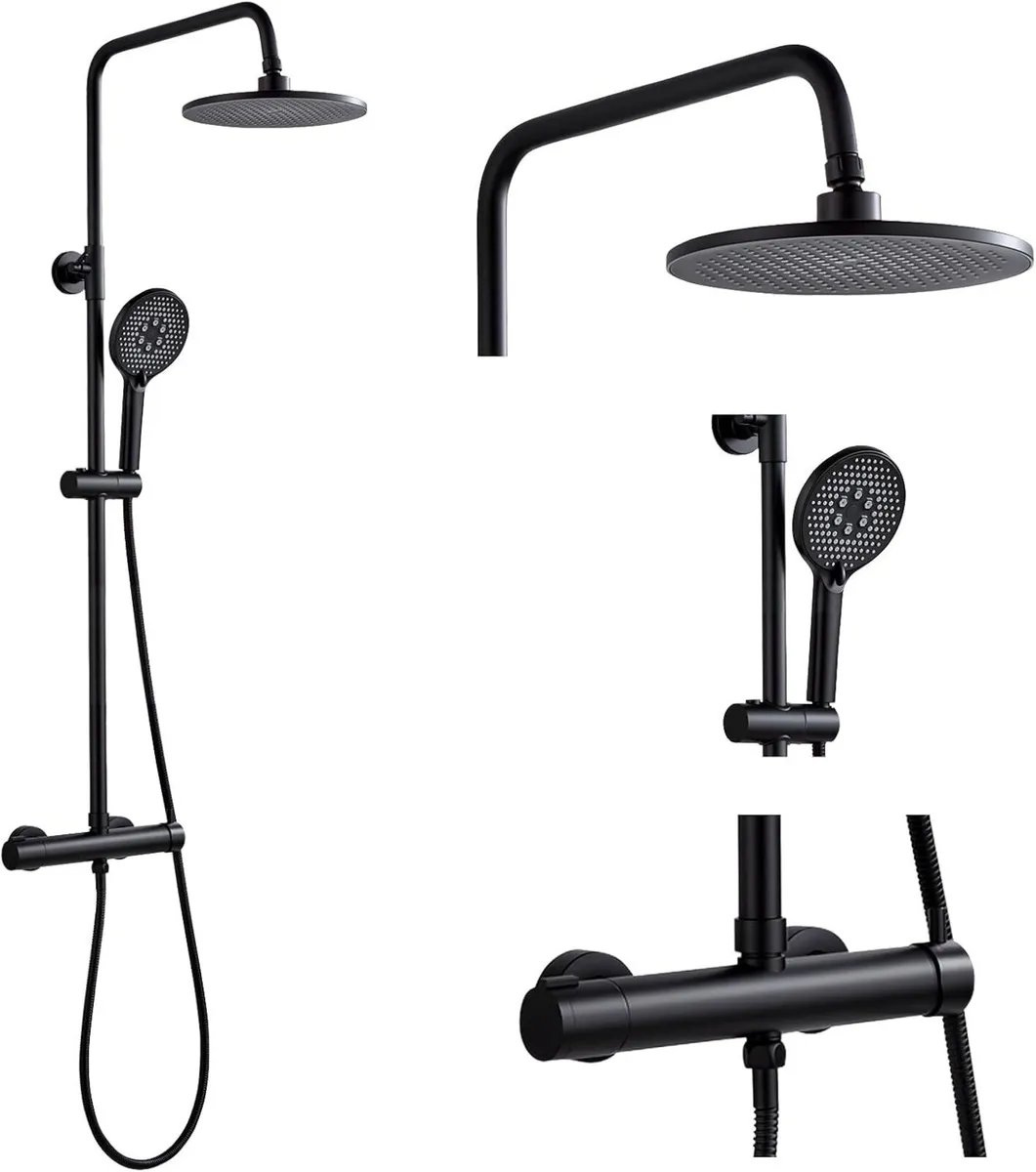 Mixer Set Rainfall System Brass Without - Image 1