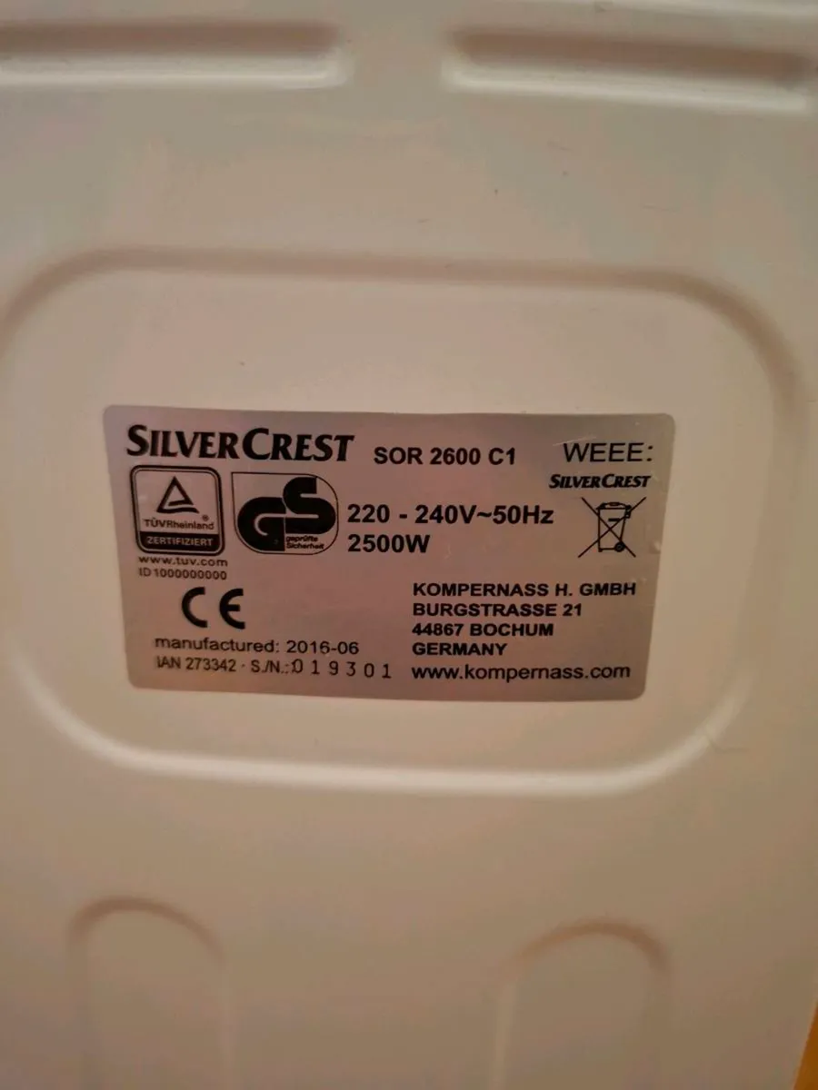 2500 Watt Portable Electric Radiator / Hot Air - Image 4