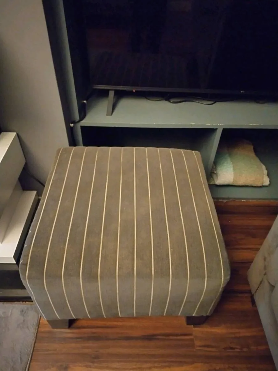 Queen Anne chair and foot stool - Image 3