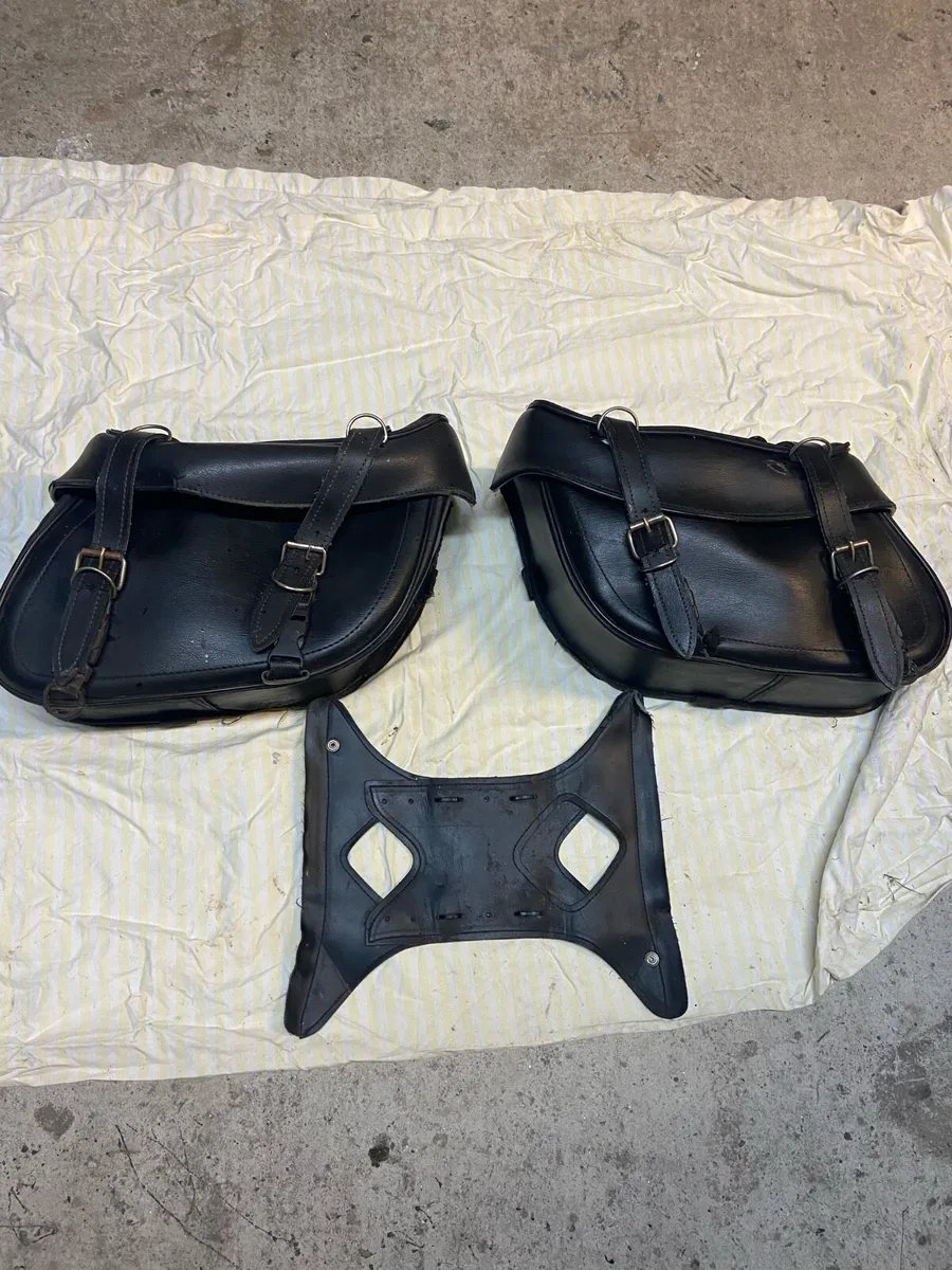 Pair Leather Saddle Bags - Image 1