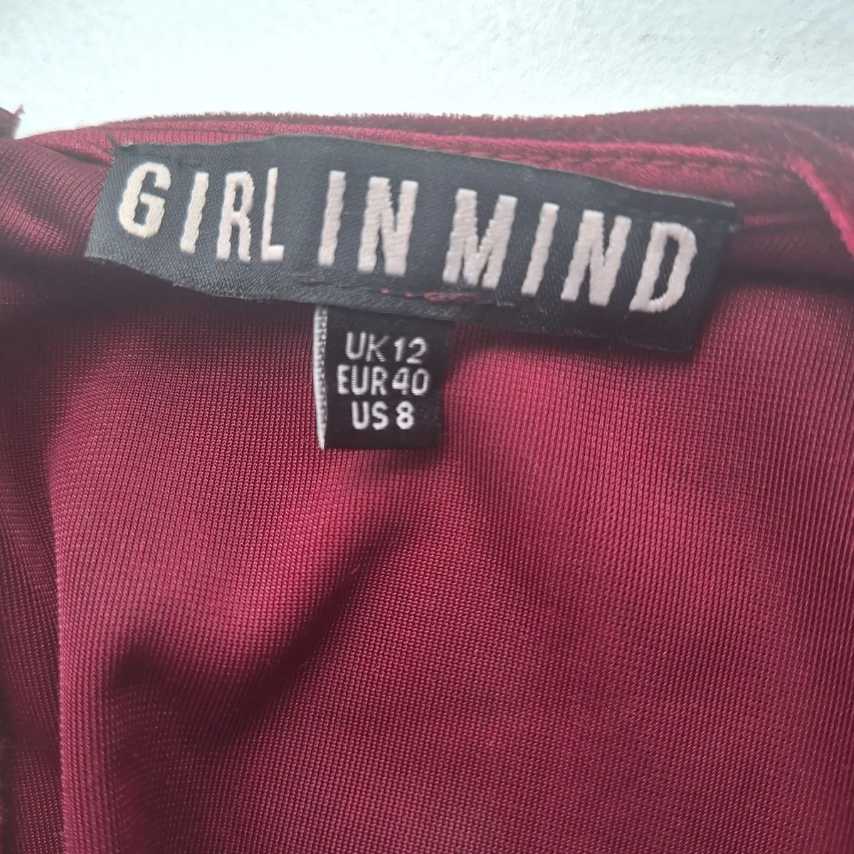 Girl in Mind burgundy dress - Image 2