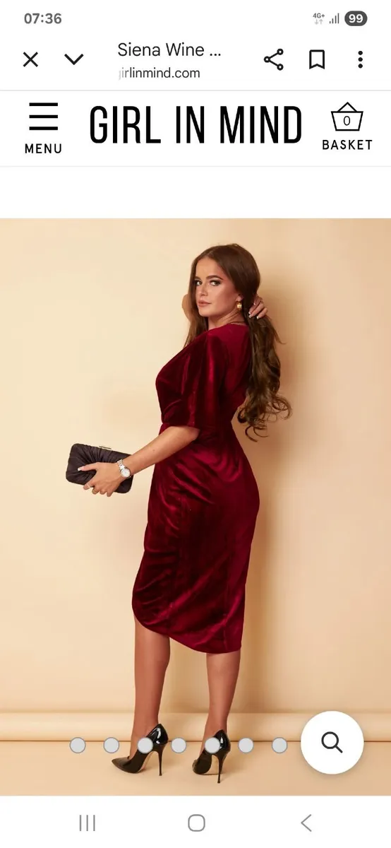 Girl in Mind burgundy dress - Image 3