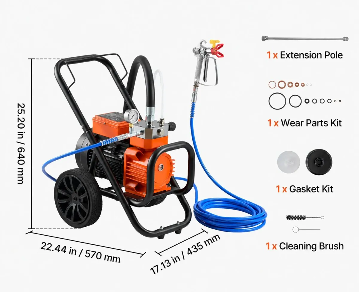 Airless Paint Sprayer 2000W 3300 PSI Heavy Duty El - Image 4