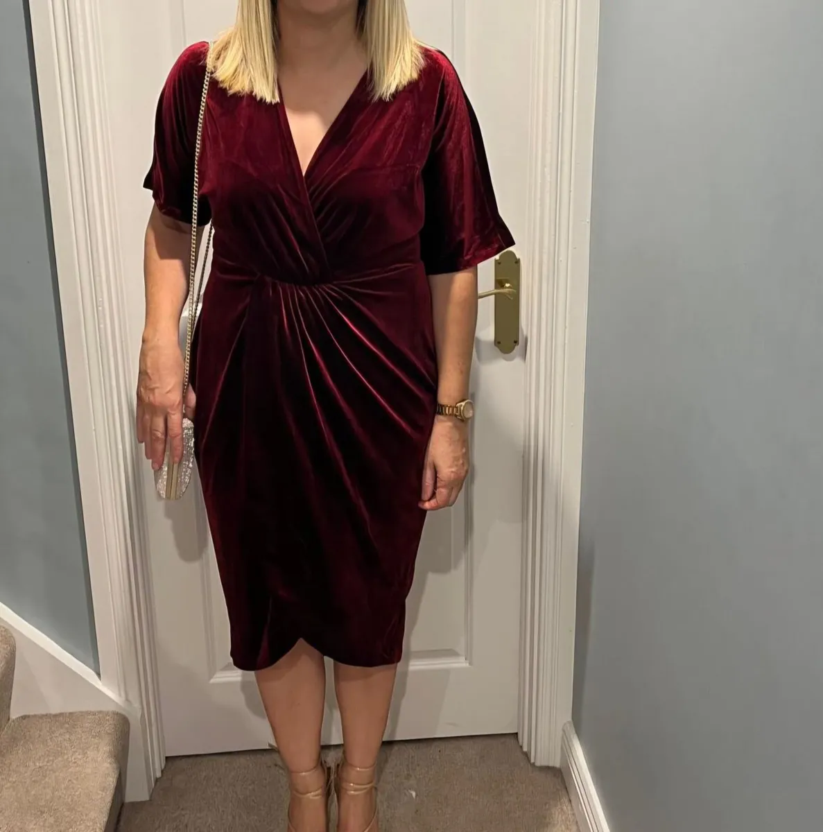 Girl in Mind burgundy dress - Image 1