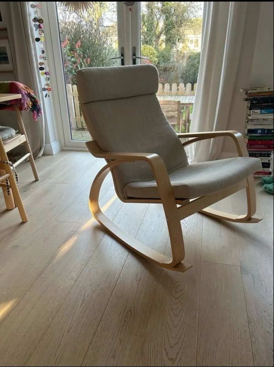 Poang Rocking Chair with free footstool - Image 1