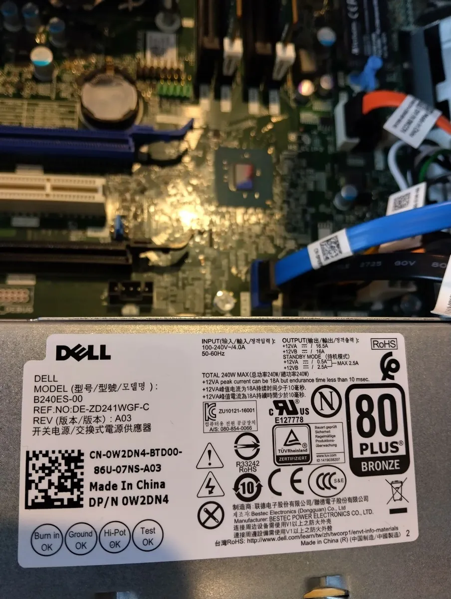 Dell OptiPlex 7050 MT (i5 6th Gen) and power cable - Image 4
