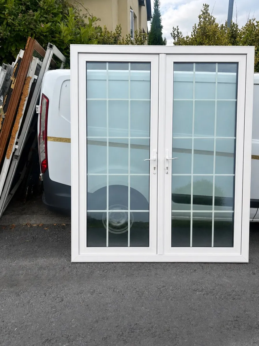 White UPVC French Patio Door + Matching Window - Image 1