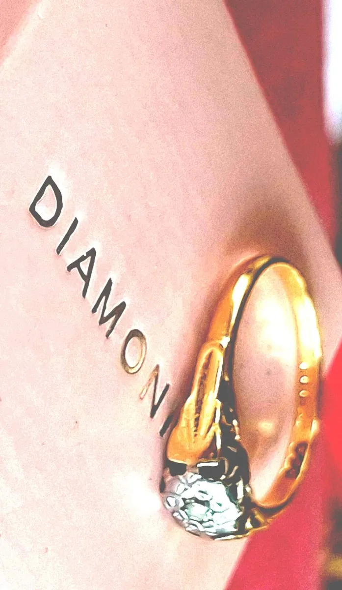Vintage 18-Carat Gold & Real Diamond Ring ... - Image 3