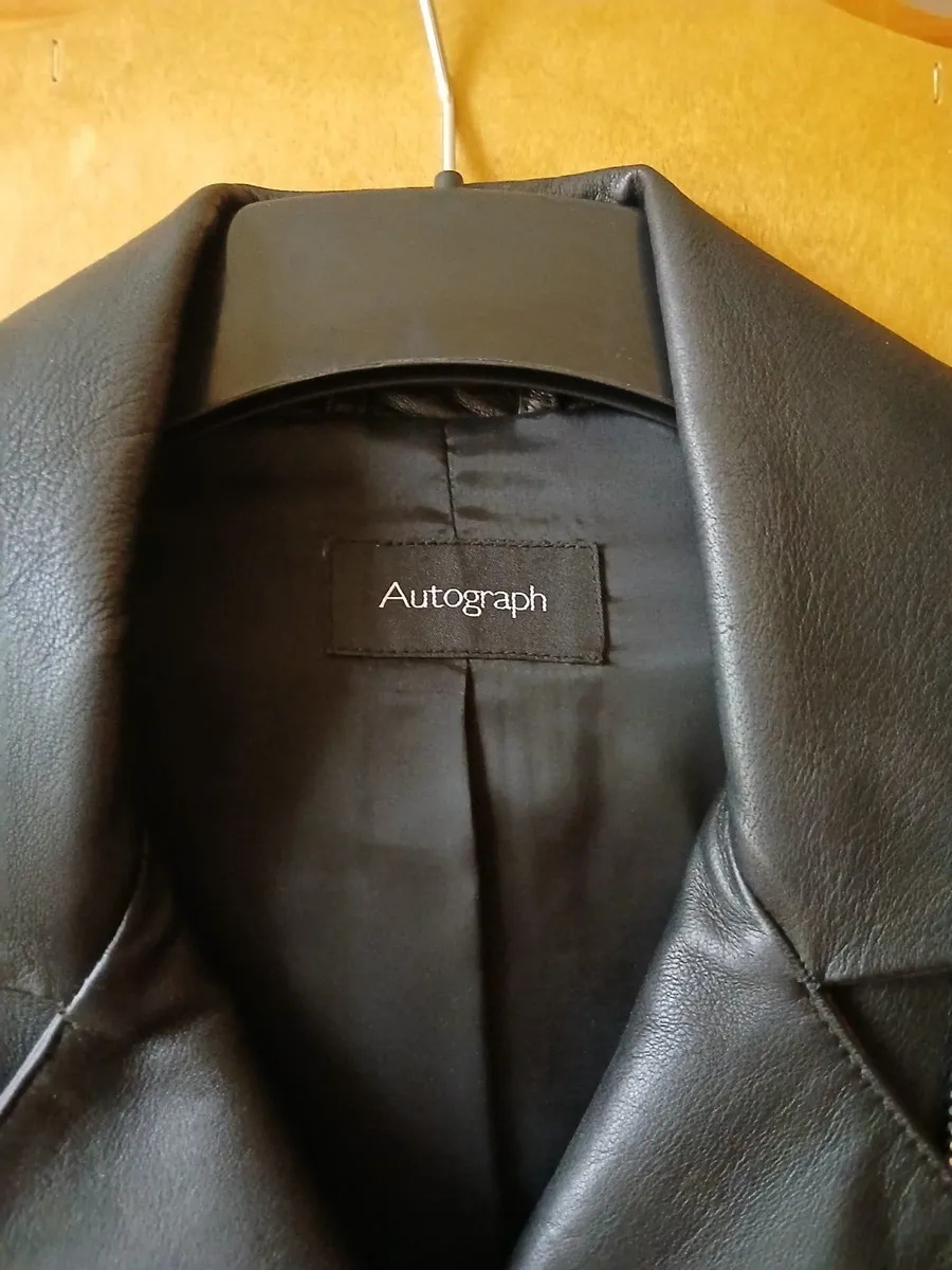 Biker style leather jacket 'Autograph'marks &spen - Image 4