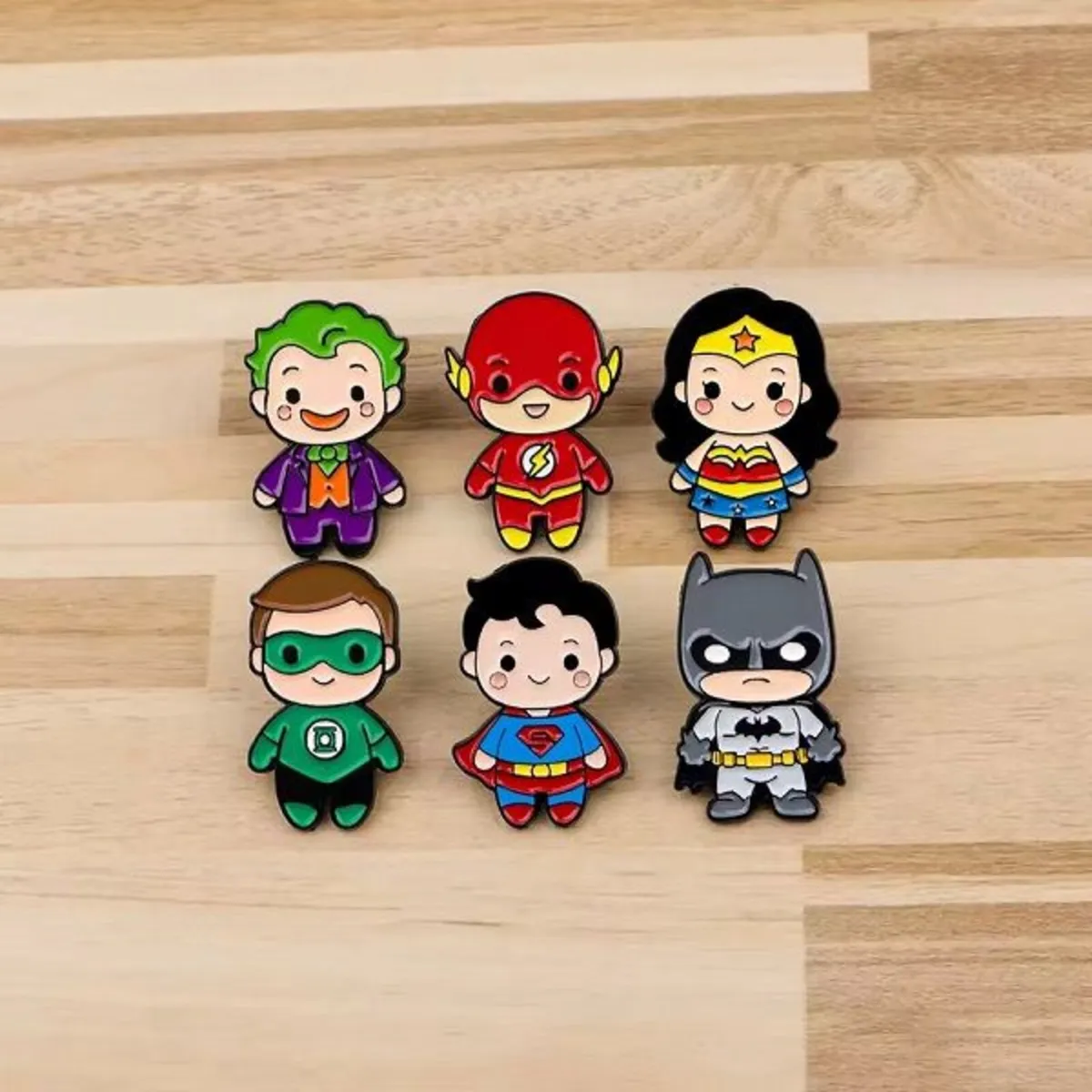 DC Comics Super Hero Enamel Pin Bundle (6-Pack) - Image 1