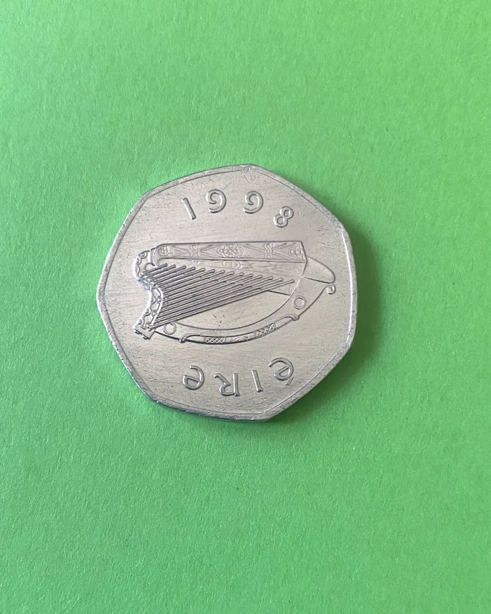 Irish 1998 woodcock 50P coin. - Image 3