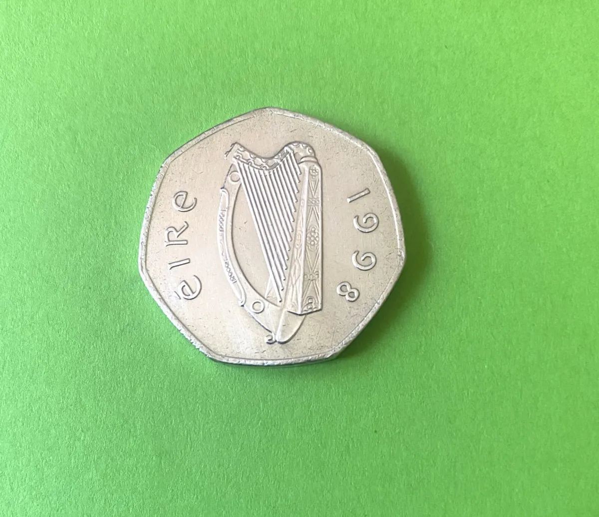 Irish 1998 woodcock 50P coin. - Image 4
