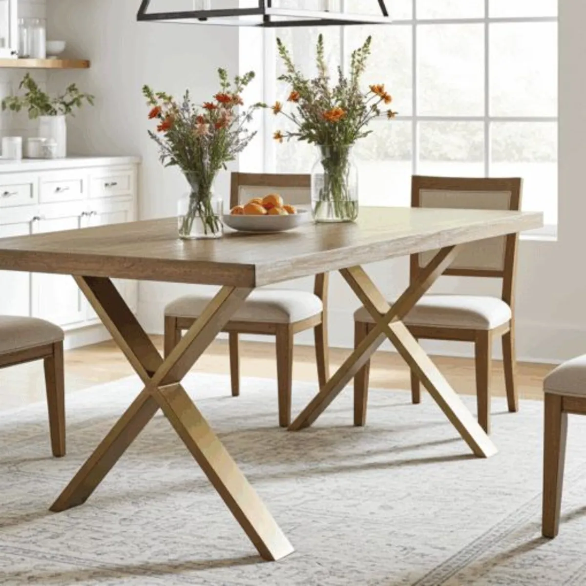 Gold X-Type Metal Table Legs 86×80 cm - Image 2