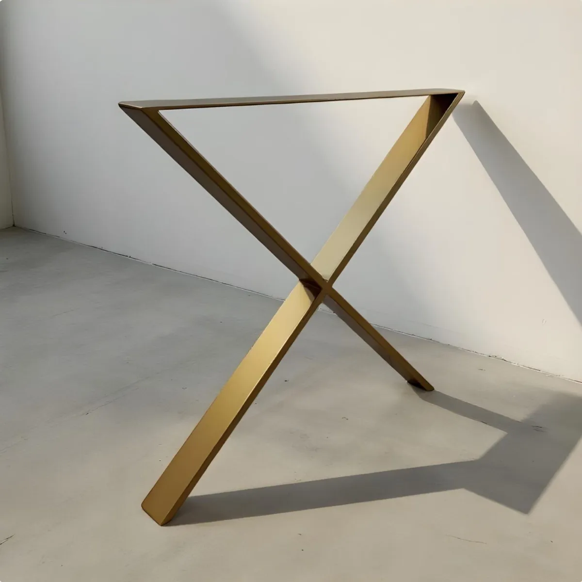 Gold X-Type Metal Table Legs 86×80 cm - Image 3