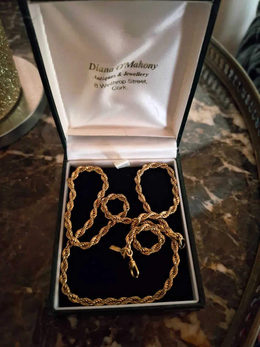 Vintage Monet Gold-Plated Twisted Rope Chain ... - Image 4