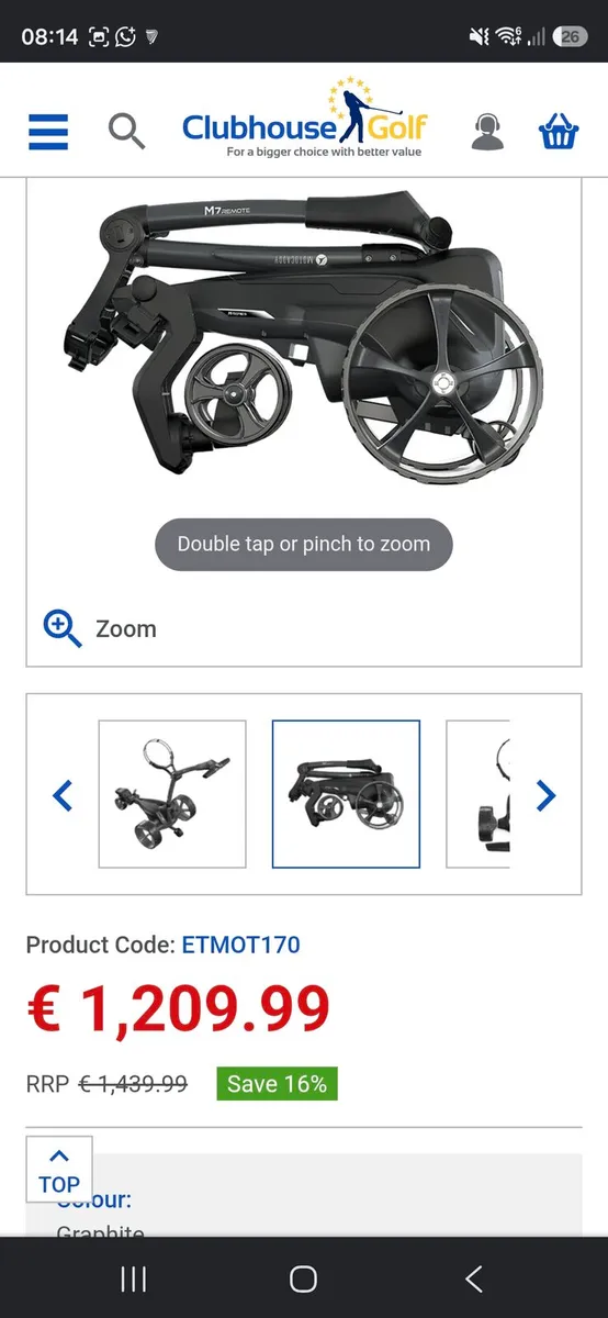 Motocaddy 2025 M7 Remote Electric Golf Trolley - Image 4