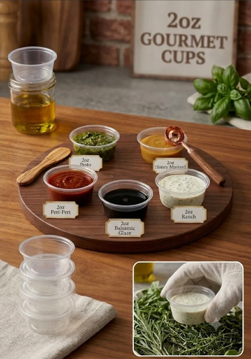 1700x Sustain 2oz Bio-Plastic Portion Pots / Sauce - Image 2
