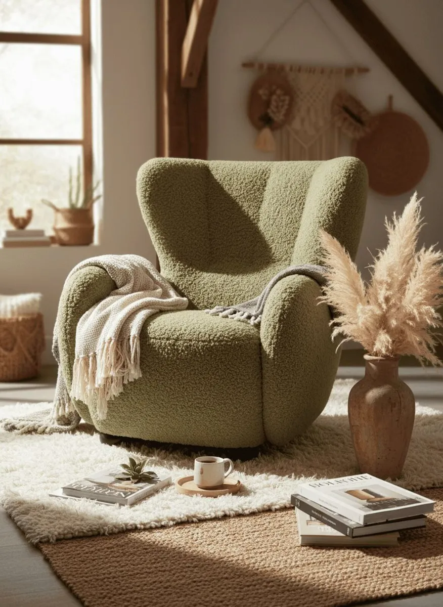 Tidepool Boucle Lounge Chair - Image 2