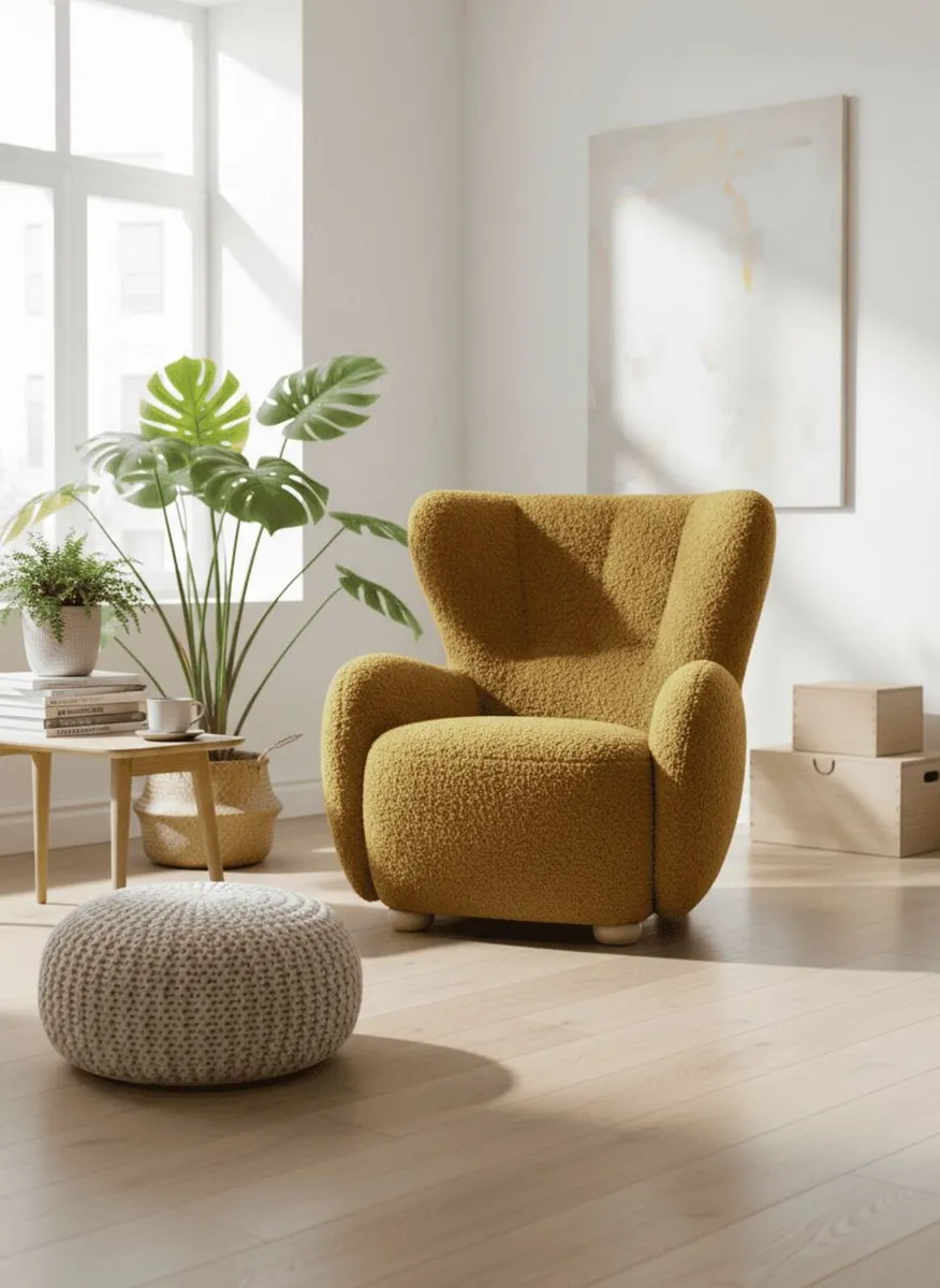 Tidepool Boucle Lounge Chair - Image 3