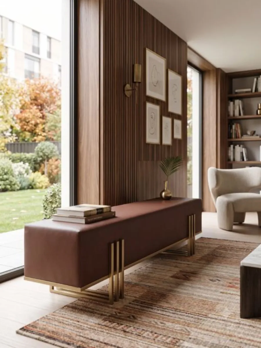 Aurora Modern Upholstered Bench - Image 1
