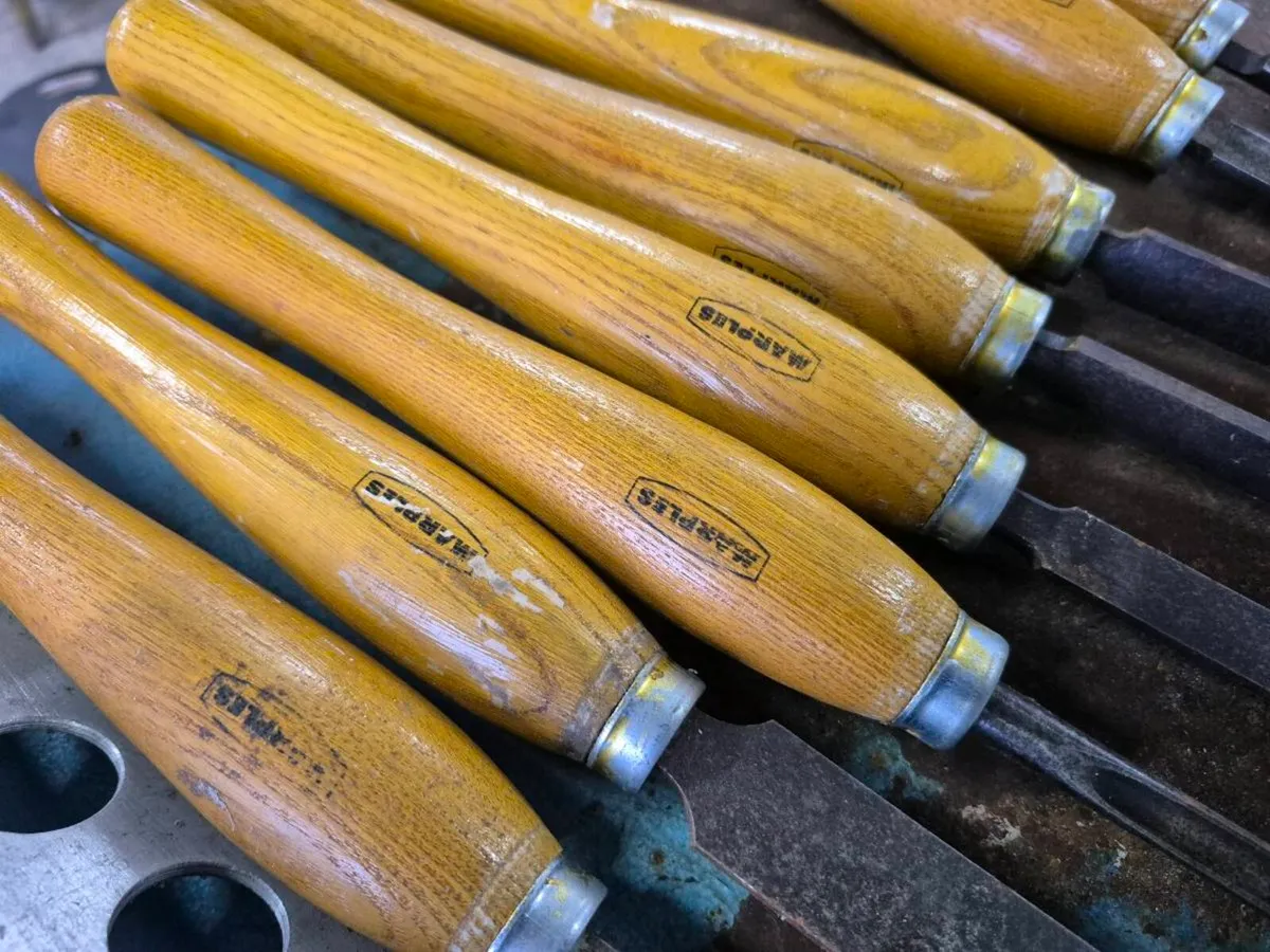 8 Marples wood turning chisels - Image 3