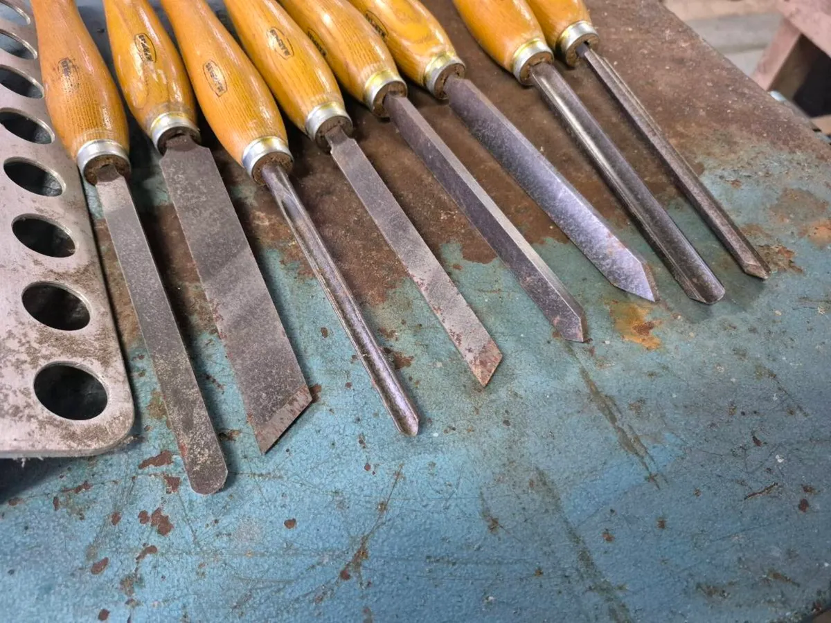 8 Marples wood turning chisels - Image 2