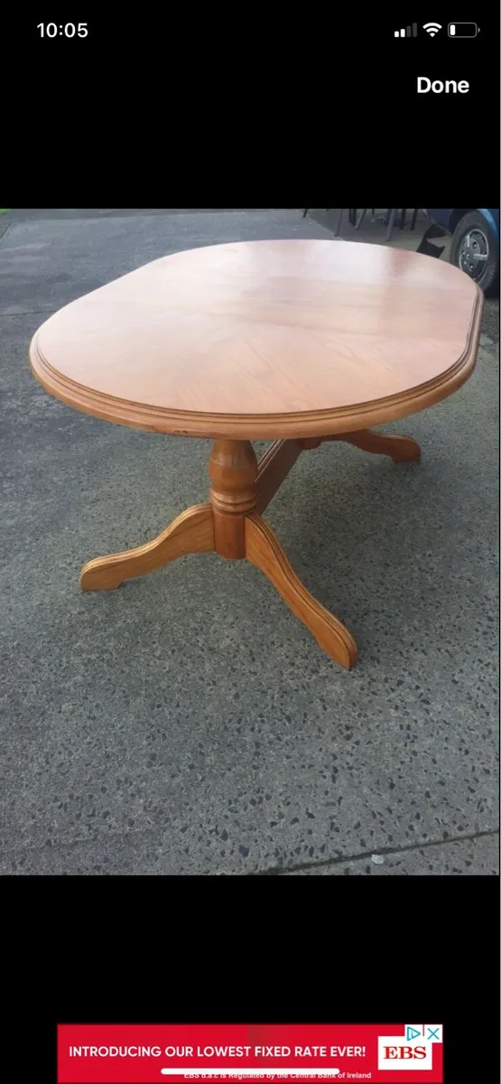 Pine dining room table - Image 4