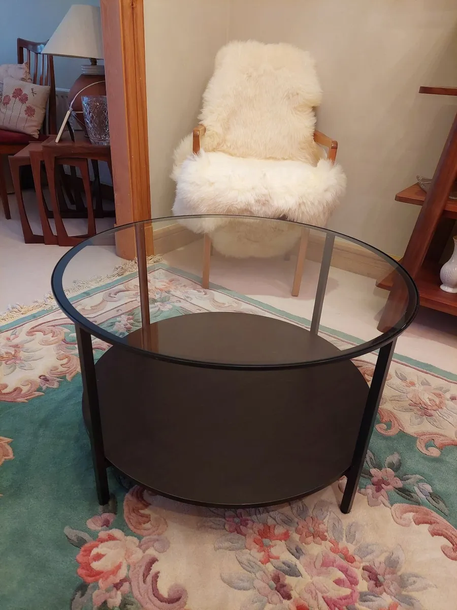 Glass Top Metal Frame Coffee Table - Image 3