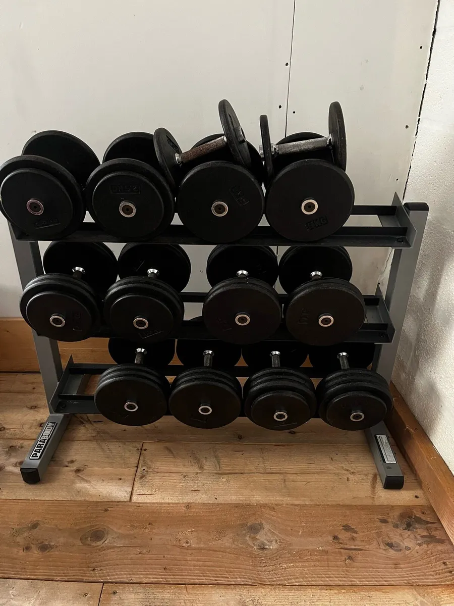 Dumbbells 5kg - 35kg pro style & rack - Image 1