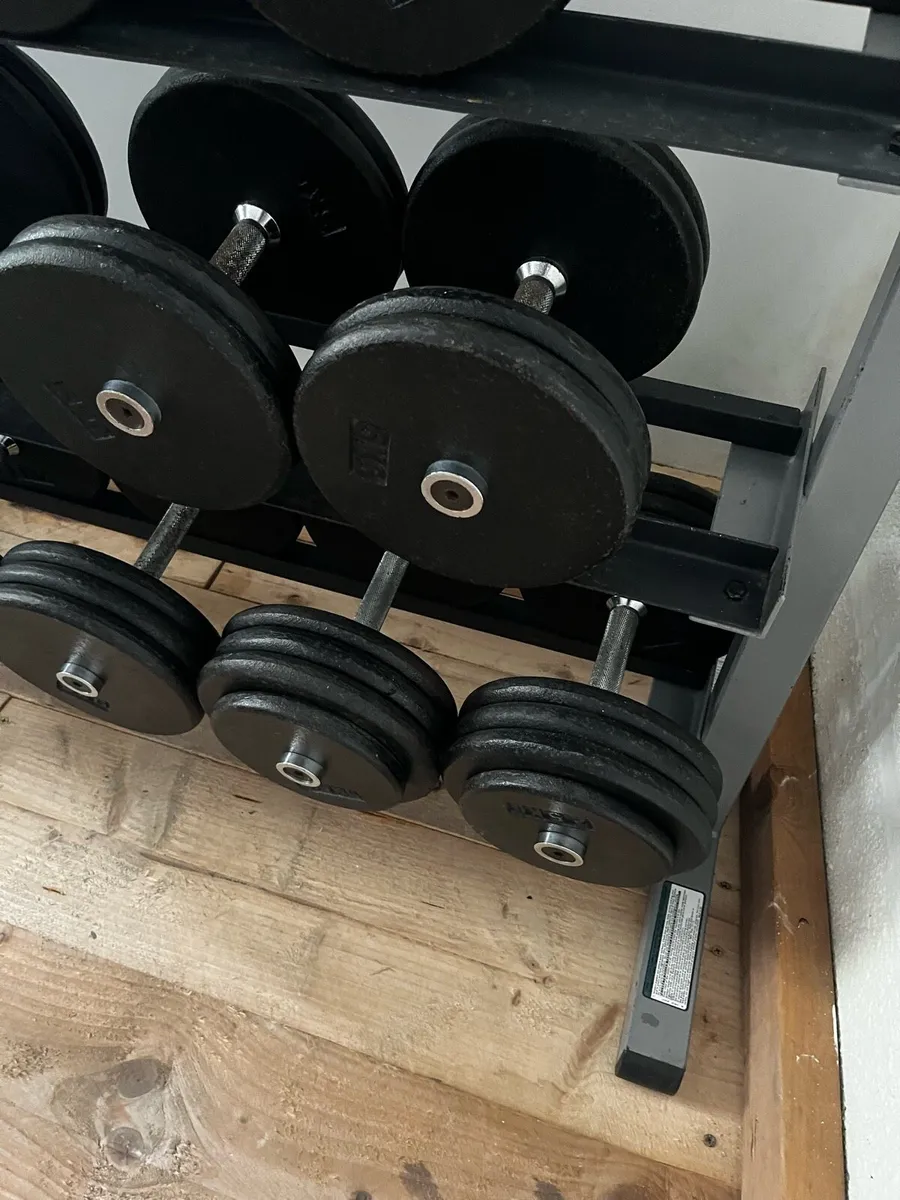 Dumbbells 5kg - 35kg pro style & rack - Image 2