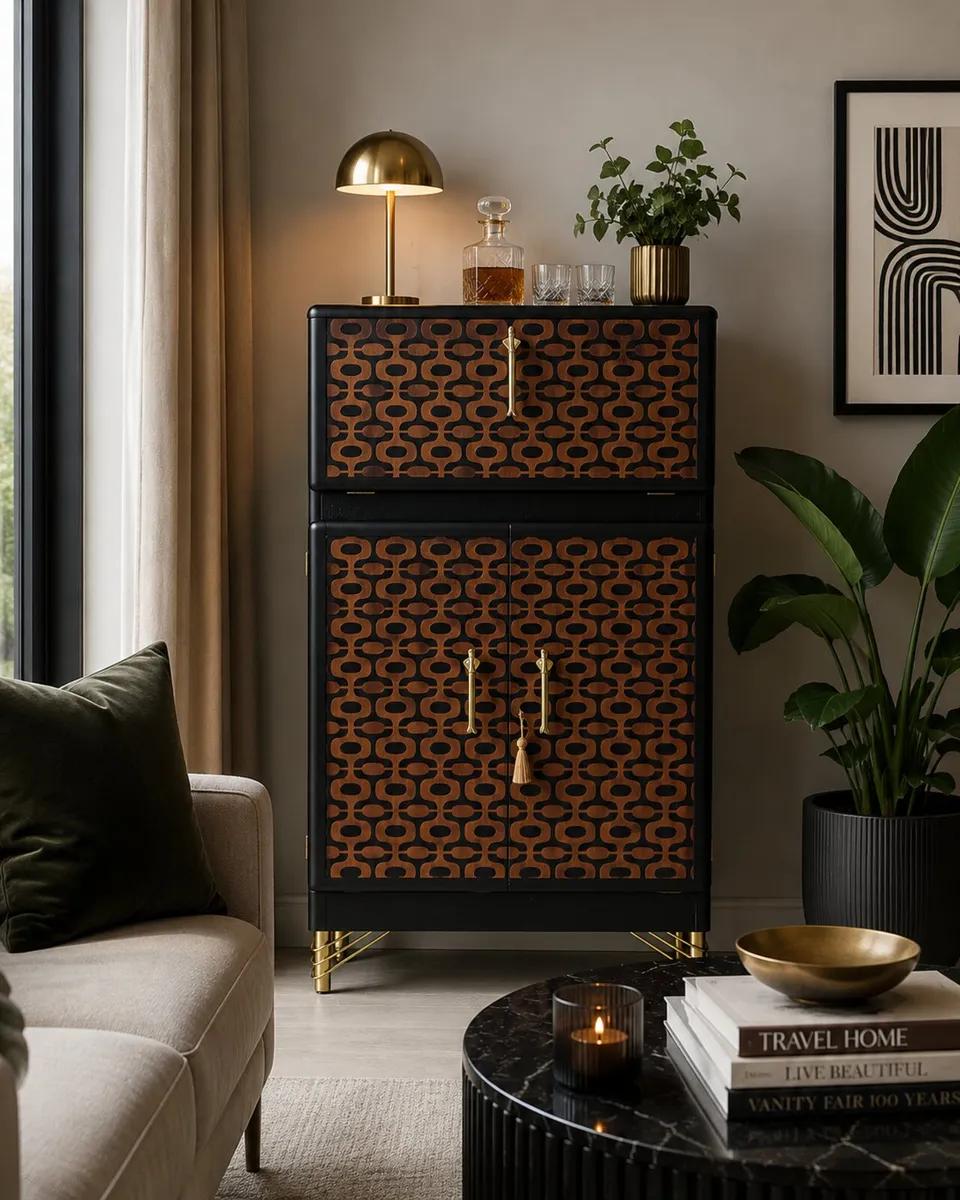 Mid century modern drinks cabinet - Image 1