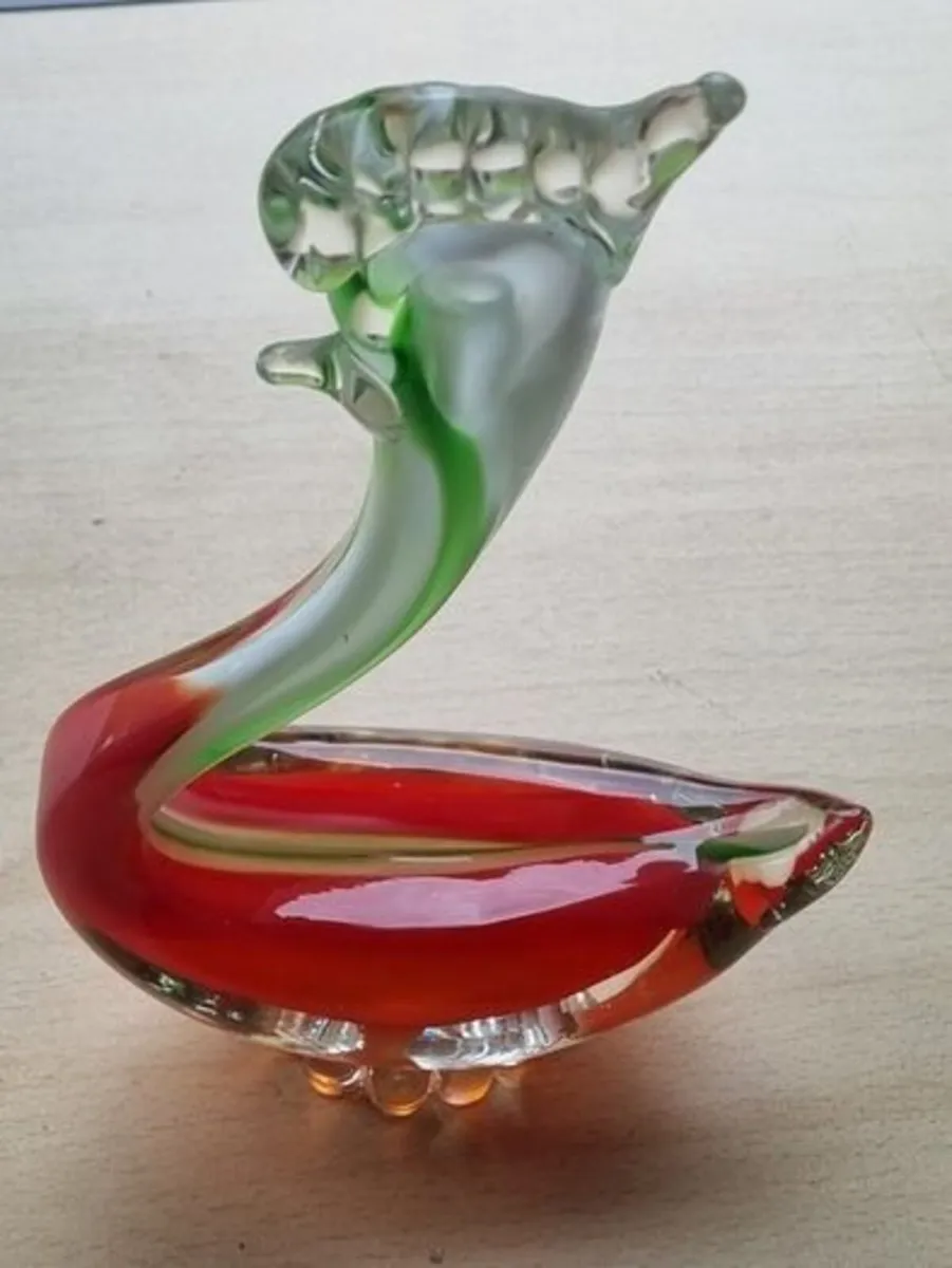 Venetian glass figurine of a rooster - Image 1