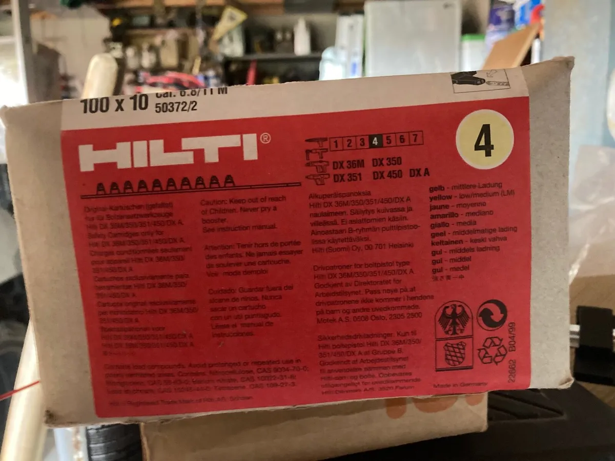 Hilti .27 Caliber Yellow Powder Cartridges 6.8/11 - Image 2