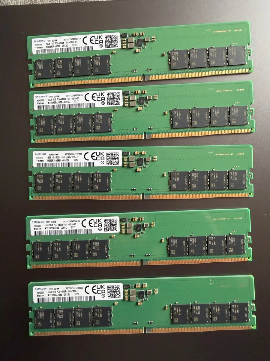 Samsung DDR5 RAM UDIMM 16GB 4800B x5 - Image 1