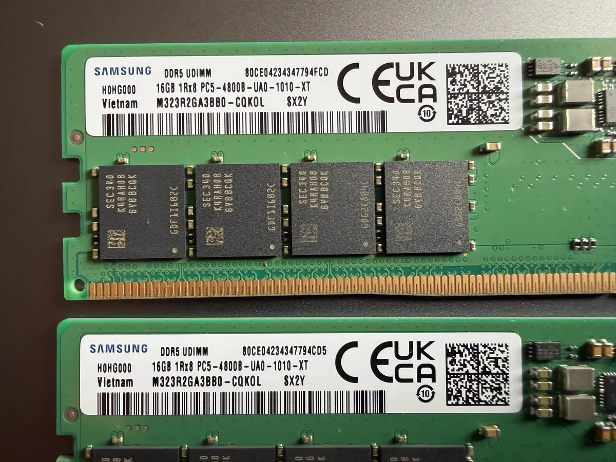 Samsung DDR5 RAM UDIMM 16GB 4800B x5 - Image 2