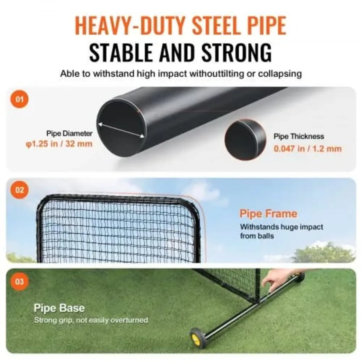 Screen Baseball for Batting Cage, 7x7 ft Softball - Image 4