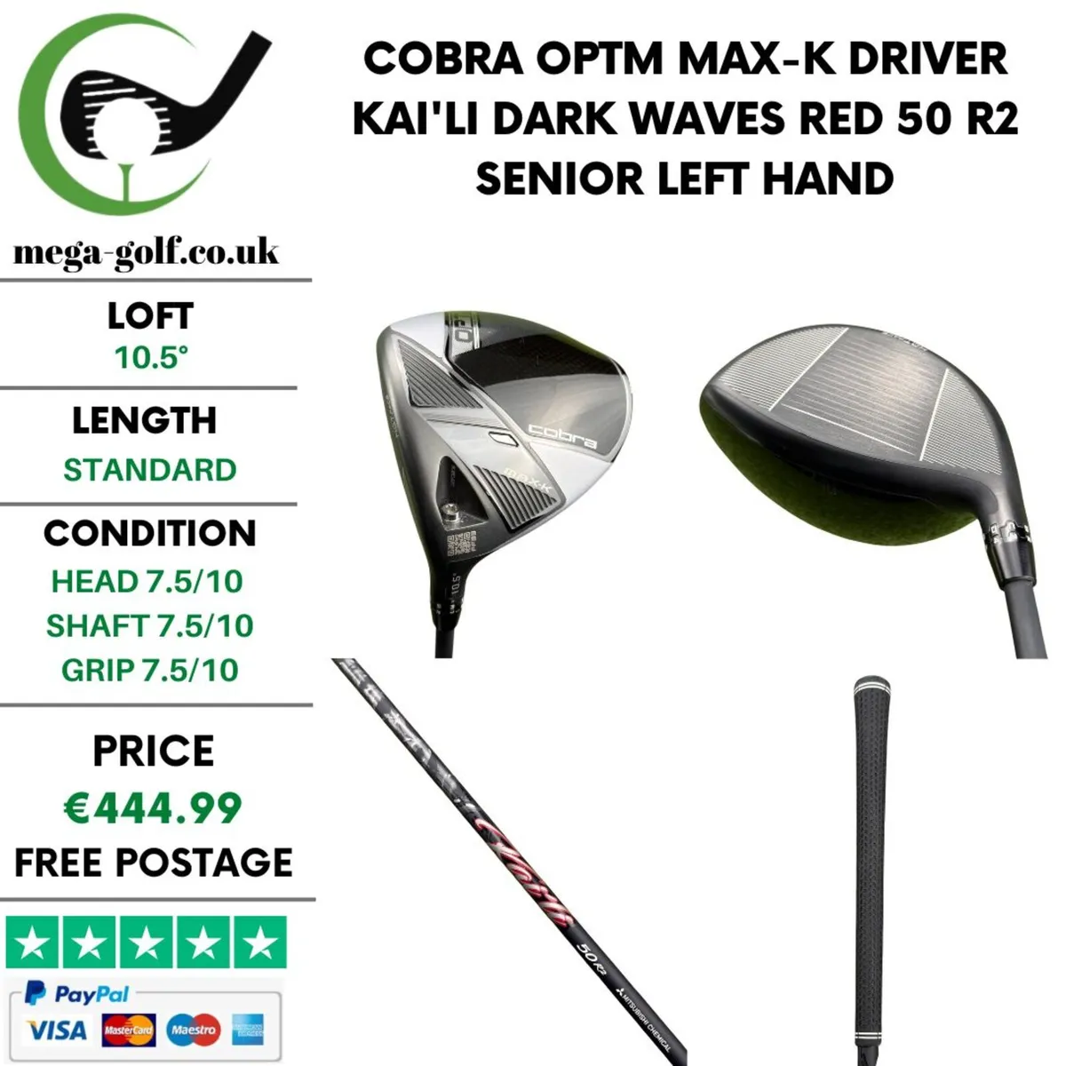 Cobra OPTM MAX-K Driver / 10.5° / Senior - Image 1