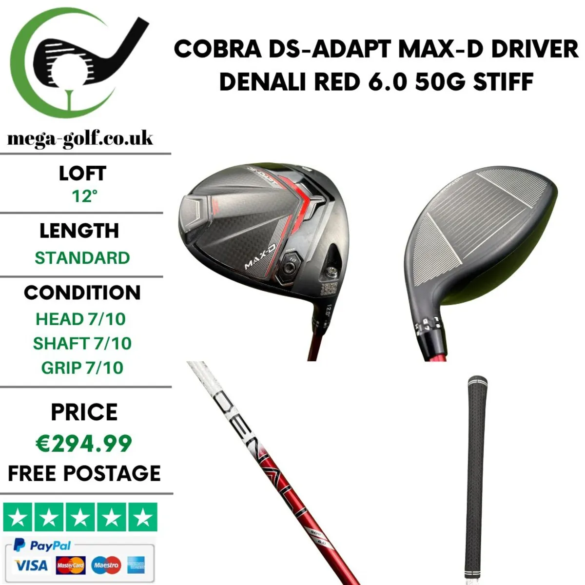 Cobra DS-Adapt Max-D Driver / 12° / Stiff - Image 1